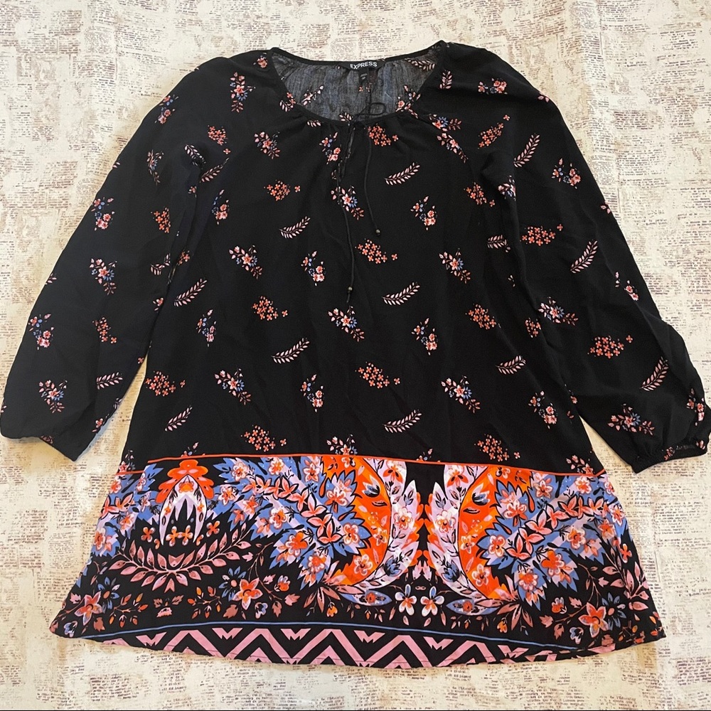 Express Black floral dress